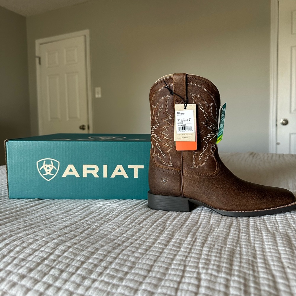 Ariat Tan Leather Western Boots